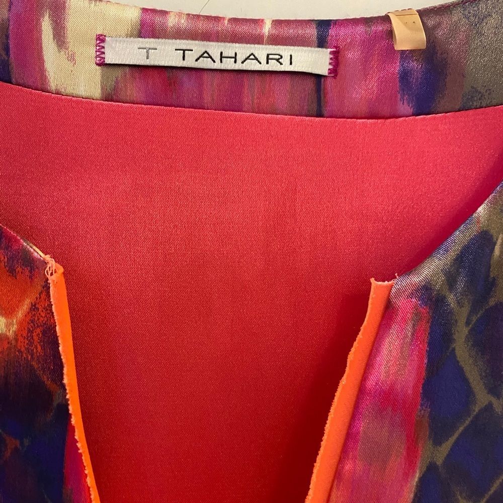 Elie Tahari Ombré Snakeprint Lydia Peplum Dress - Picture 4 of 9